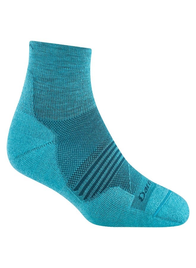 Darn Tough Vermont Women's Element 1/4 Lightweight with Cushion Sock (Style 1113) - Blue/Cyan, Medium - Image 1